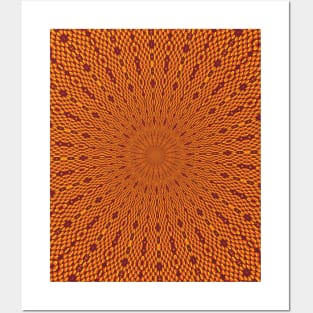 Love Radiates Heart Circle Pattern Red Posters and Art